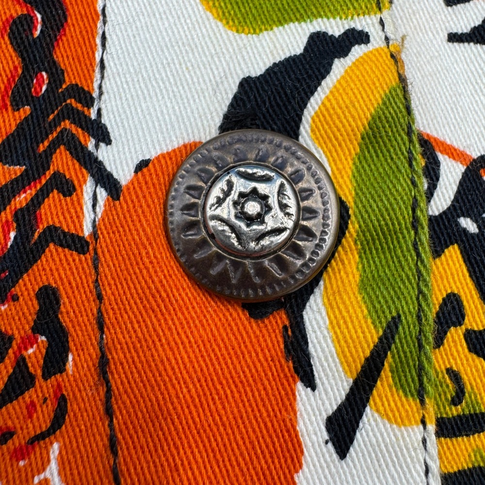 VTG Mirror Image Women's XL Abstract Print Button Up Jacket Made in India - Picture 4 of 10
